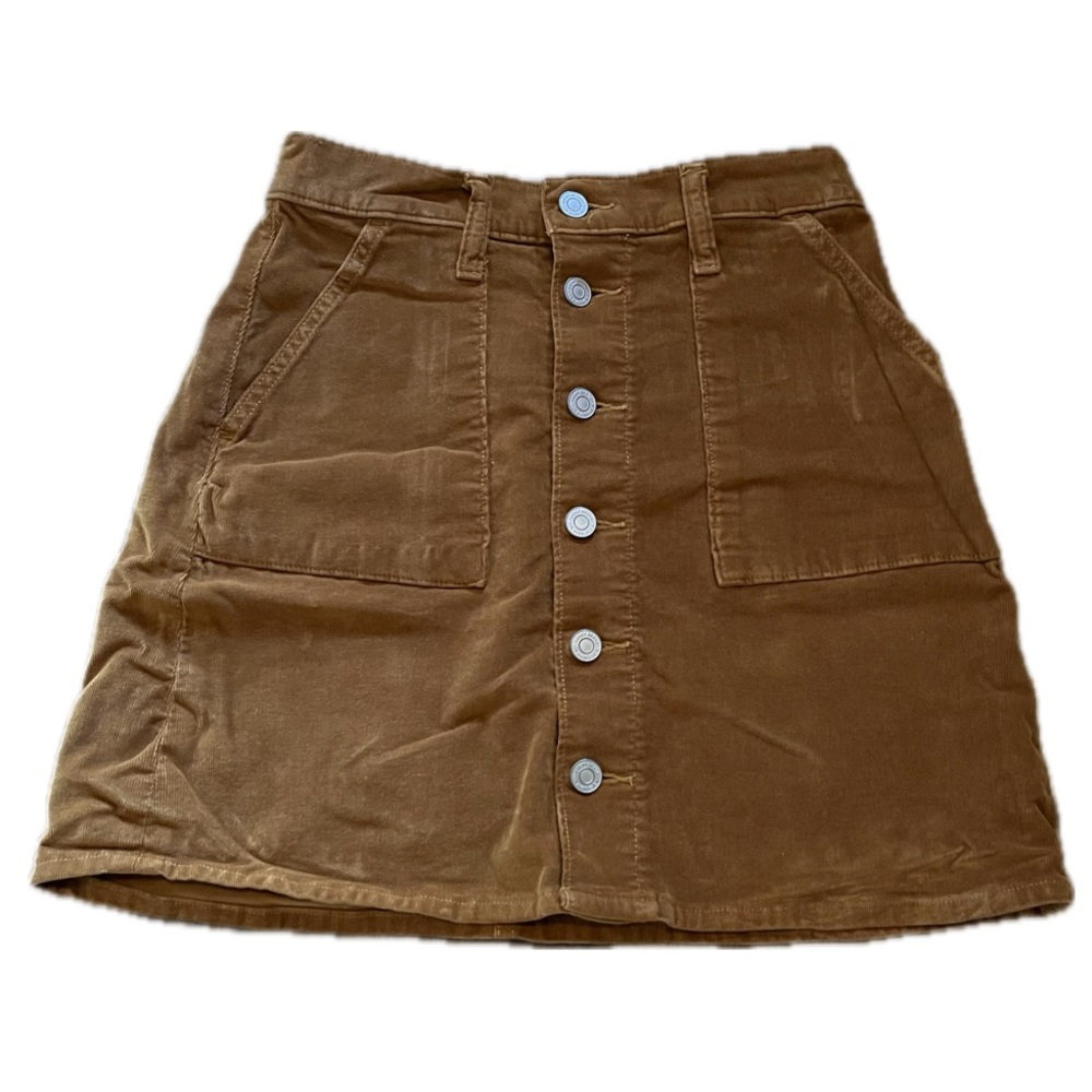 LUCKY BRAND • Corduroy • Button • Skirt • Pockets • Los Angeles • 00 • 24 •